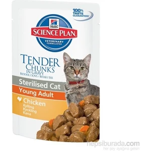 Science Plan Yetişkin Kısırlaştırılmış Kedi Tavuklu Yaş Mama Pouch 85 Gr