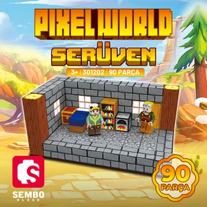Sembo Block Pixelworld Serüven Manyetik Mıknatıslı Yapı Bloğu Seti 90 Parça