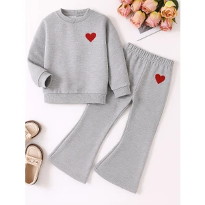 Kız Çocuk Alt Üst Takım Uzun Kollu Sweat ve Pantolon Okul Kreş Anaokul Ilkokul