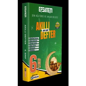 Ddy Yayınları 6.sınıf Din Kültürü ve Ahlak Bilgisi Efsane Yeni Nesil Akıllı Defter