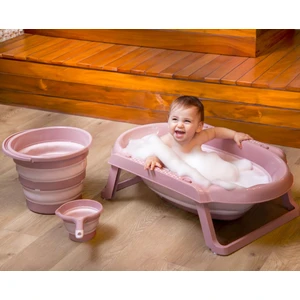 Katlanır Banyo 3'lü Set Pembe