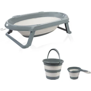 Katlanır Banyo 3'lü Set Gri