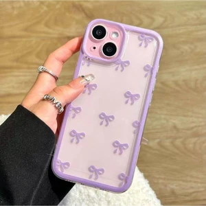 iPhone 13 Uyumlu Premium Fiyonk Tasarımlı Şeffaf Kılıf