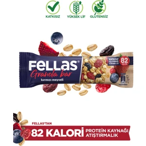 Kırmızı Meyveli Granola Bar 23G x 12 Adet
