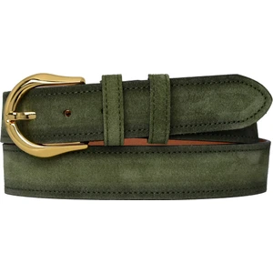 %100 Hakiki Deri, Gold Tokalı 4 cm Süet Açık Yeşil Kadın Kemeri; Kot, Spor Kemer=süet.70.açık.yeşil