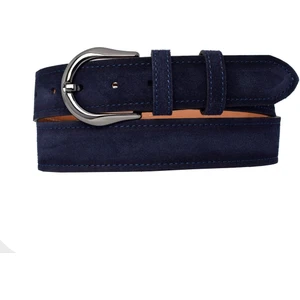 %100 Hakiki Deri, Nikel Tokalı 4 cm Süet Lacivert Kadın Kemeri; Kot, Spor Kemer=süet.70.nik.lacivert