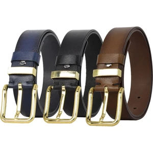 %100 Hakiki Deri 3'lü Set Siyah, Lacivert, Kahverengi Kadın Kot Kemeri, 4 CM=3LÜ-MET.KÖPRÜ.-76-090