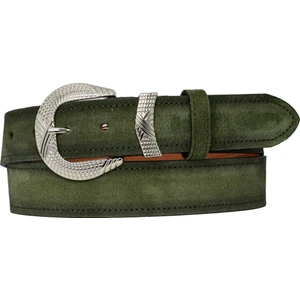 %100 Hakiki Deri, Gümüş Tokalı 4 cm Süet Açık Yeşil Kadın Kemeri; Kot, Spor Kemer=süet.63.açık.yeşil
