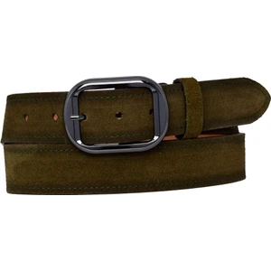 %100 Hakiki Deri, Nikel Tokalı 4 cm Süet Askeri Yeşil Kadın Kemeri; Kot, Spor Kemer=süet.23.ask.yeşl