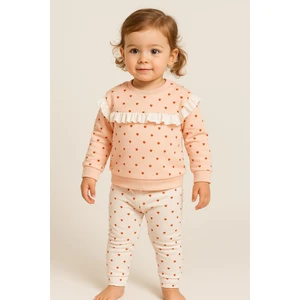 Kız Bebek Çocuk Heart Pattern Bolera Angel Takım