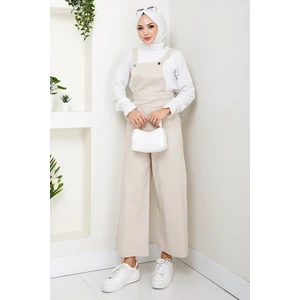 Gülru Cepli Gabardin Tulum 1587 - Bej