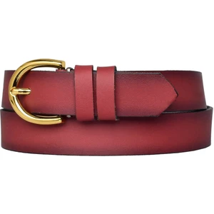 %100 Hakiki Deri Gold Tokalı Yavruağzı Ince Kadın Kemeri, 3cm=3cm-Kdn-02