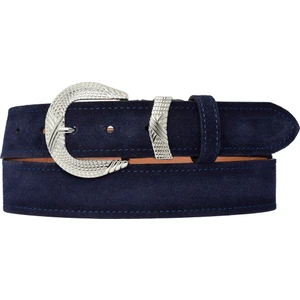 %100 Hakiki Deri, Gümüş Tokalı 4 cm Süet Lacivert Kadın Kemeri; Kot, Spor Kemer=süet.63.lacivert