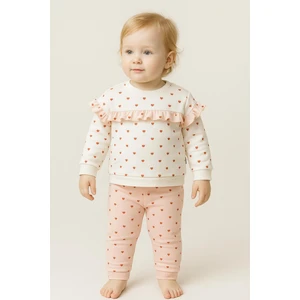 Kız Bebek Çocuk Heart Pattern Bolera Angel Takım