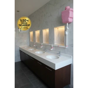 Hilal Kimya 10 Lt Butonlu 3  Musluklu Merkezi Sistem Depolu Sıvı Sabunluk