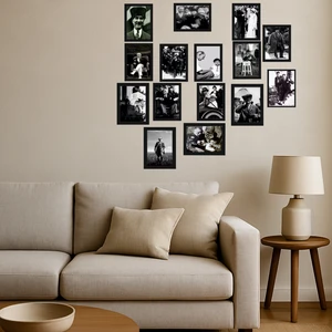 Atatürk Fotoğraf Seti - 15X20 cm Çerçeve Görünümlü 14 Parça