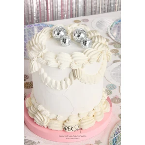 Pasta Süsü Disko Topu 4lü Set 2 Adet 3cm 2 Adet 4cm