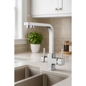 ASİL SU ARMATÜRLERİ ARITMALI KARE MUTFAK EVİYE BATARYASI