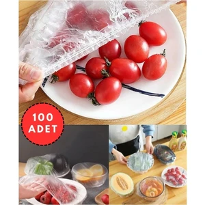 100 Adet Lastikli Pratik Tazeliği Koruyan Tencere ve Tabak Bonesi | Çok Amaçlı Kapak Gıda Bonesi