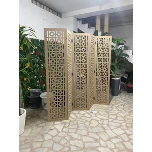 Ahşap Mdf Lazer Kesim Motifli Paravan Seperatör Oda Bölme