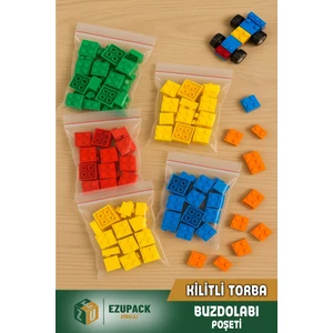 100'lü Buzdolabı Kilitli Torba Poşet Dondurucu Ikramlık Çerez Davet Kına Poşeti 7X9CM
