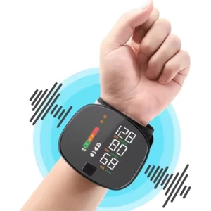 Sesli  Dijital Elektronik Şarjlı Bilekten Hassas Basınç Tansiyon Aleti Bilekliği