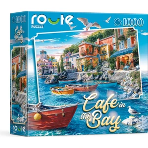 Körfezdeki Cafe Manzaralı 1000 Parça Puzzle 68 x 48 cm