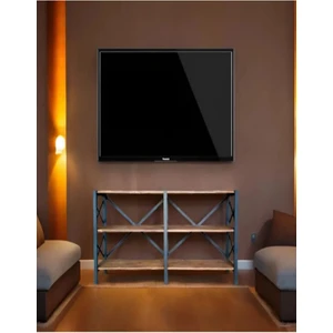 Umutpark Çok Amaçlı Metal Ahşap Kitaplık Tv Ünitesi Raf.