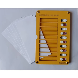 Kartlı Eğitici Günlük Rutin Checklist Görev ve Sorumluluk Tablosu Yeşil