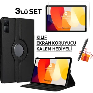 Xiaomi Redmi Pad Se 11 Inç 2023 Tablet Kılıfı Ekran Koruyucu Kalem Hediyeli Set Kapaklı Standlı