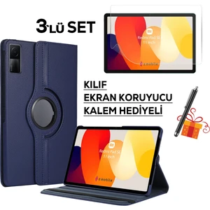 Xiaomi Redmi Pad Se 11 Inç 2023 Tablet Kılıfı Ekran Koruyucu Kalem Hediyeli Set Kapaklı Standlı