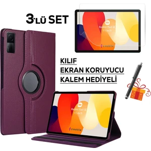 Xiaomi Redmi Pad Se 11 Inç 2023 Tablet Kılıfı Ekran Koruyucu Kalem Hediyeli Set Kapaklı Standlı