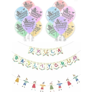 Okula Başlıyorum Banner - Balon Seti