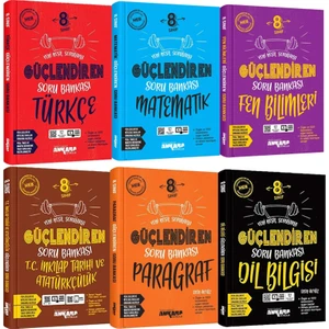 Ankara Yayıncılık 8. Sınıf Güçlendiren Türkçe Matematik Fen Bilimleri İnkılap Tarihi Paragraf Dil Bilgisi Soru Bankası Seti 2026 Güncel Basım