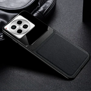 Tecno Camon 30 Uyumlu Kılıf Zebana Lens Deri Kılıf Siyah