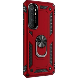 Piyasa Sepeti Xiaomi Mi Note 10 Lite Yüzüklü Tank Kılıf Bordo