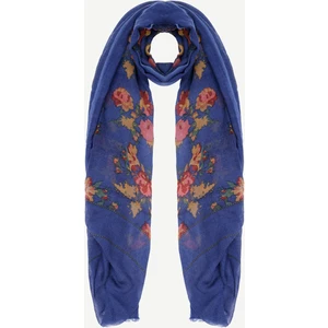 Çiçek Desenli Yün Şal