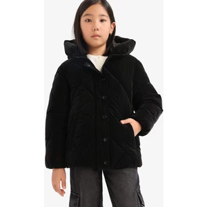 Kız Çocuk Kapüşonlu Fermuarlı Çıtçıtlı Kapitoneli Mont A0839A825AU