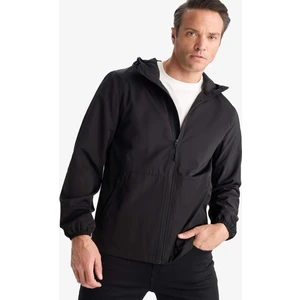 Su İtici Slim Fit Dar Kesim File Astarlı Kapüşonlu Fermuarlı Mevsimlik Baharlık Yağmurluk Mont C5821AX25AU