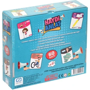 CA Games Haydi Anlat Eğitici Oyun Kartları 60 Kart Çocuk Gelişimi ve İletişim Becerileri İçin Aile Oyunu