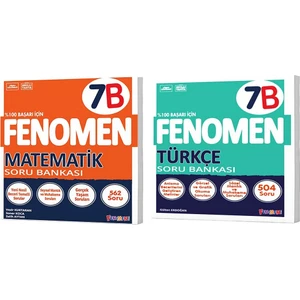 Fenomen Yayınları 2025 7. Sınıf Matematik - Türkçe B Serisi Soru Bankası 2'li Set