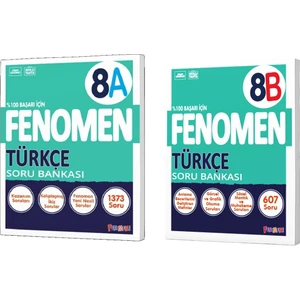 Fenomen Yayınları 8. Sınıf LGS Türkçe A - B Soru Bankası Seti 2 Kitap
