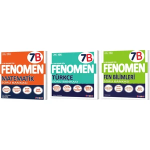 Fenomen Okul 2025 7. Sınıf Matematik + Türkçe + Fen B Serisi Soru Seti 3 Kitap