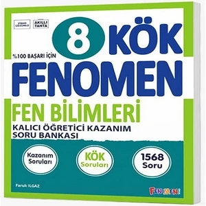 Fenomen Okul 8. Sınıf Fen Bilimleri Kök Soru Bankası Kalıcı Öğretici Kazanım
