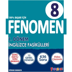 Fenomen Okul 8. Sınıf Lgs 1. Dönem İngilizce Fasikülleri 12 Deneme