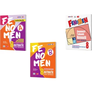 Fenomen Yayınları Fenomen Okul 8. Sınıf LGS Matematik + Geometri Soru Seti 3 Kitap 2023