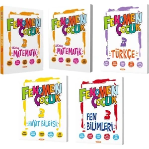 Fenomen Çocuk 3. Sınıf Türkçe Matematik Fen Hayat Bilgisi Seti 5 Kitap