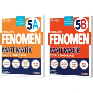 Fenomen Yayınları 2025 5. Sınıf Matematik A - B Serisi Soru Bankası 2 Kitap