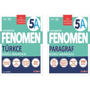 Fenomen Yayınları 2025 5. Sınıf Türkçe - Paragraf A Serisi Soru Seti 2 Kitap