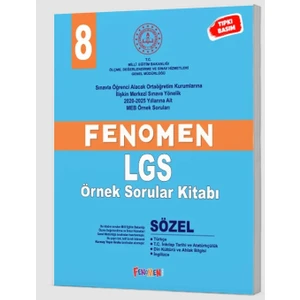 Fenomen Yayınları   (Sınıf: 8)  Meb Sözel Örnek Sorular